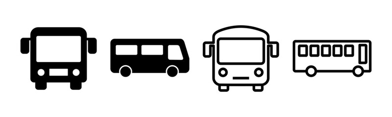 Bus icon set illustration. bus sign and symbol. transport symbol