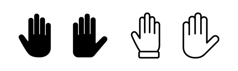 Hand icon set illustration. hand sign and symbol. hand gesture