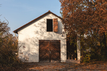 old abandoned house in autumn