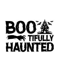 Boo Tifully Haunted  halloween t shirt.
