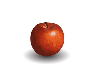 Red apple isolated on white background