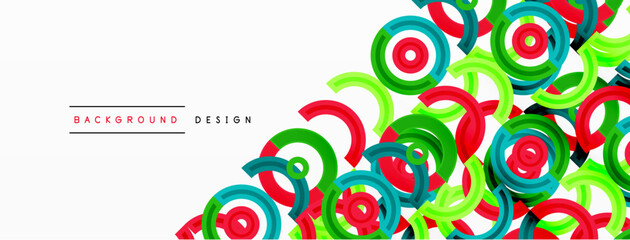 Colorful circle abstract background with vibrant and eye-catching design that incorporates a variety of different shades and hues creating a swirling, dynamic effect