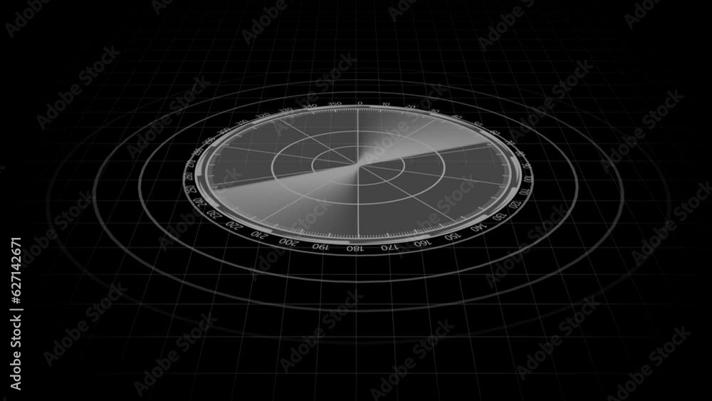 Aufkleber radar screen detected for battle. radar hud with object on screen. motion tech.