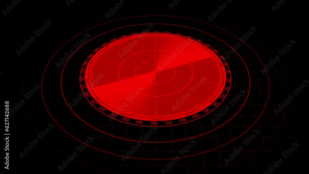 Poster radar screen detected for battle. radar hud with object on screen. motion tech. e_148