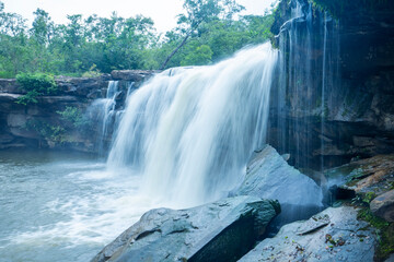 waterfall in the mountains