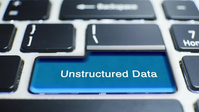 Keyboard Unstructured Data Button Pressed by hand finger
