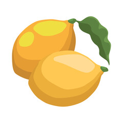 lemon fresh fruit icon design