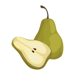 pear fresh fruit icon design