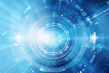 Fototapeta premium Abstract modern digital background with futuristic circle in the center