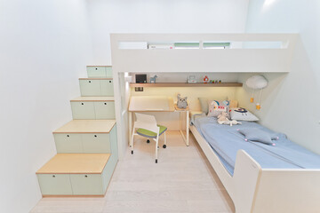 Children's room bunker bed can make the most of space utilization