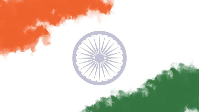 Happy Independence Day India animation. Celebrate India's National Day on 15th August. Great for greeting card animation and celebrating India independence day.