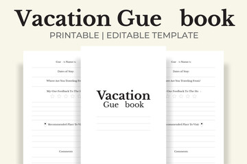 Vacation Guestbook Kdp Interior