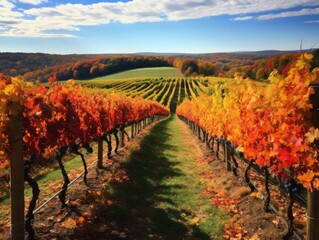 Fototapeta premium vineyard in autumn
