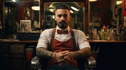 Barber shop, hair clipper and black man portrait of an entrepreneur with a smile. Salon, professional worker and male person face with happiness and proud from small business and beauty parlor