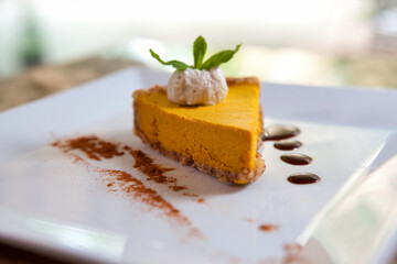 Pumpkin cream cheese cake