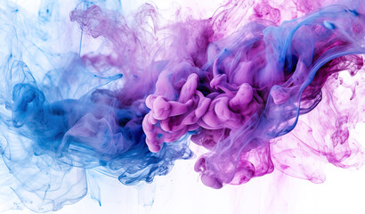 Fototapeta premium abstract colorful smoke,black and blue smoke abstract illustration in the style,smoke on white background