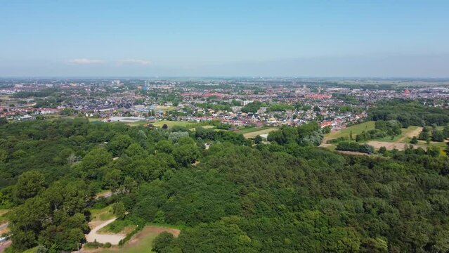 Panoramic aerial view of Beverwijk in the Netherlands.