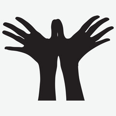 Obraz premium Embodying Elegance, Graceful Silhouettes of Womanly Beauty - Hands and Gestures