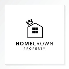 home crown property logo isolated in white