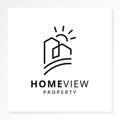 Home view property logo isolated in white