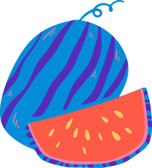 Organic Watermelon Illustration