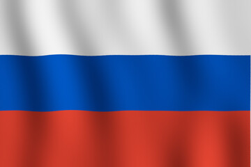 Waving Flag of Russia Country