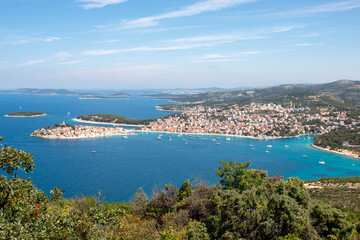 Fototapeta na wymiar Panoramic view Primošten in the state of Šibenik-Knin Croatia