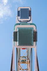 wheel against blue sky