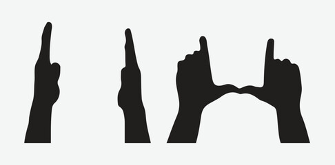 Expressive Gestures, Crafting a Captivating Frame with Hand Sign Silhouettes