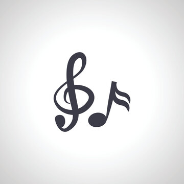 musical note icon. musical note icon.