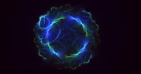 3D rendering abstract circle light background