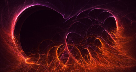3D rendering abstract fantasy light fractal background