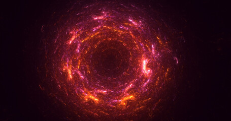 3D rendering abstract circle light background