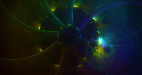 3D rendering abstract circle light background