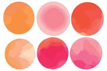 Watercolor and multicolor stain set, watercolor stain bundle vector,