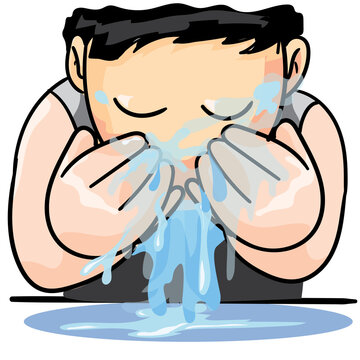 recommend clip art: wash face soap lady skin clean beauty