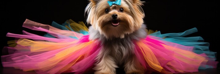 Energetic Dog In A Fun And Colorful Tutu. Tutu History, Active Dog Breeds, Dog Exercise Needs, Benefits Of Colorful Tutus, Creating Positive Associations With The Tutu