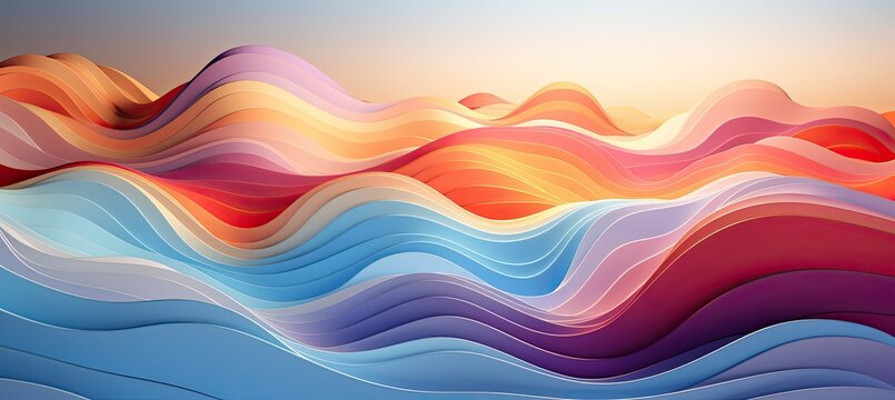 Colourful pastle wave fluid rainbow abstract background