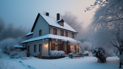 House in winter
