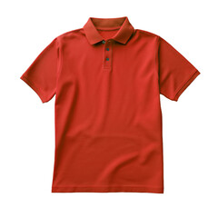 red polo t-shirt on transparent background PNG