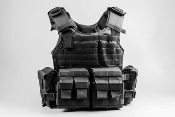 Foto op Canvas Bulletproof vest on the the white background, professional equipment, isolated, created with Generative AI © Nacci