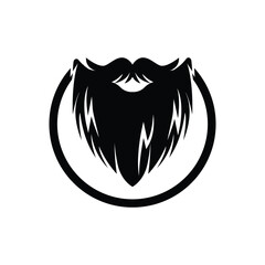 Beard Logo Design, Male Face Appearance Vector, For Babershop, Hair, Appearance, Brand Label
