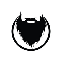 Beard Logo Design, Male Face Appearance Vector, For Babershop, Hair, Appearance, Brand Label