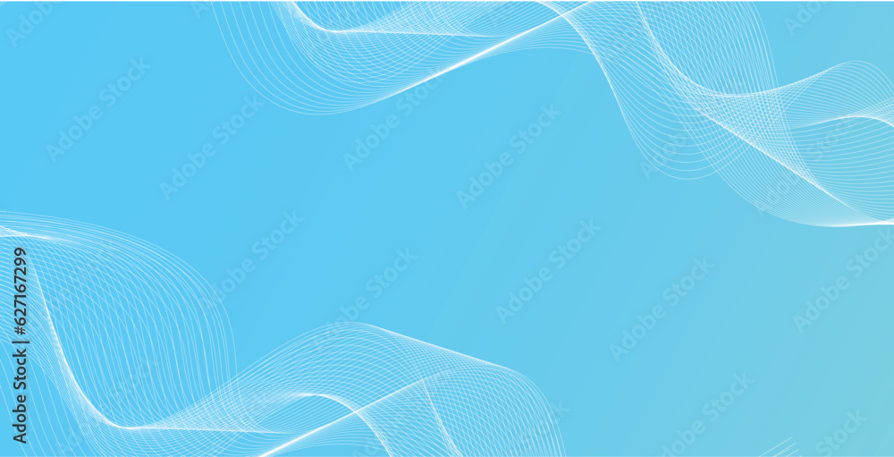 Poster abstract blue background vector illustration of the pattern of lines abstract background. wavy abstr
