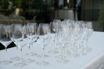 glasses on the table
