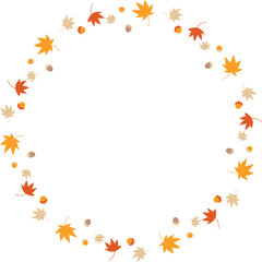 
Maple Leaf acorns Fall Theme Border Frame 3