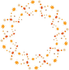
Maple Leaf acorns Fall Theme Border Frame 4