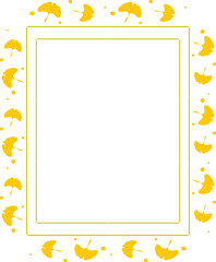 Ginkgo Leaves Fall Theme Border Frame 5