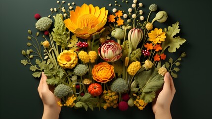 Art of Healthy Eating: Paper Art Style Vector Illustration of Fresh Vegetables