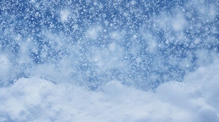 Obraz premium Christmas blue background with snow